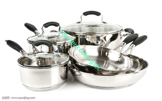 Pots à la maison de cuisine et casseroles réglés, biens réglés d'entretien de casserole d'induction bas