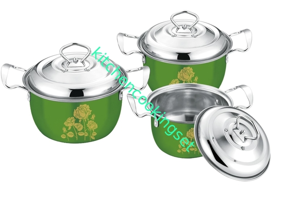 pots d'acier inoxydable de 16cm et polonais de haute réglé par casseroles favorables à l'environnement