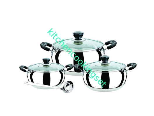 Catégorie comestible 201 # ensembles de Cookware d'acier inoxydable avec la conception élégante de couvercle